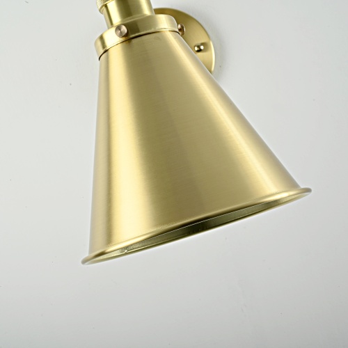 Бра Gloce Cone Shade Loft Industrial Metal Tall Gold от Imperiumloft 74698-22