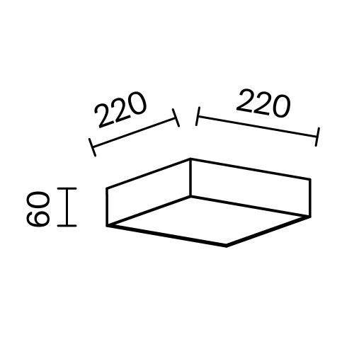 Потолочный светильник Technical C032CL-24W4K-SQ-W