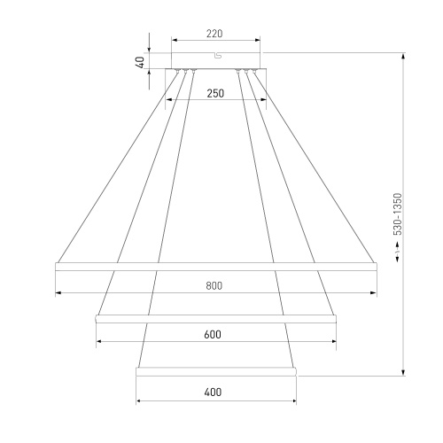 Подвесной светильник Eurosvet 90264/3 латунь