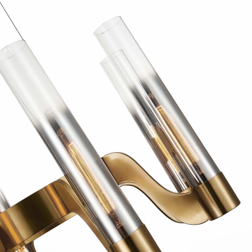 SL1235.303.08 Люстра подвесная ST-Luce Латунь/Хром, Прозрачный E27 8*40W ETTORE