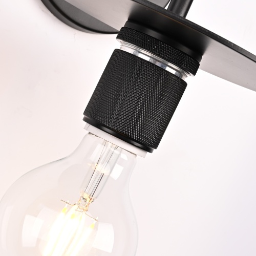 Бра Rh Utilitaire Knurled Disk Shade Sconce Black от Imperiumloft 123281-22