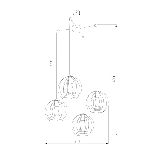 Подвесной светильник TK Lighting 6598 Jaula