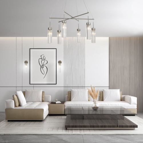  Eurosvet 60163/6/ подвесной светильник/ никель Smart