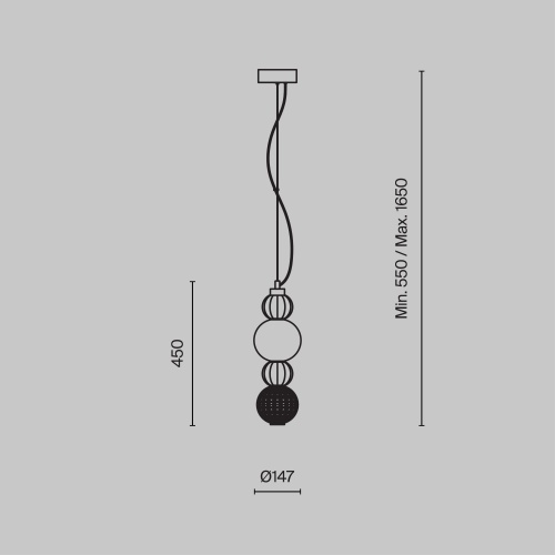 Подвесной светильник Maytoni P069PL-L17CH3K