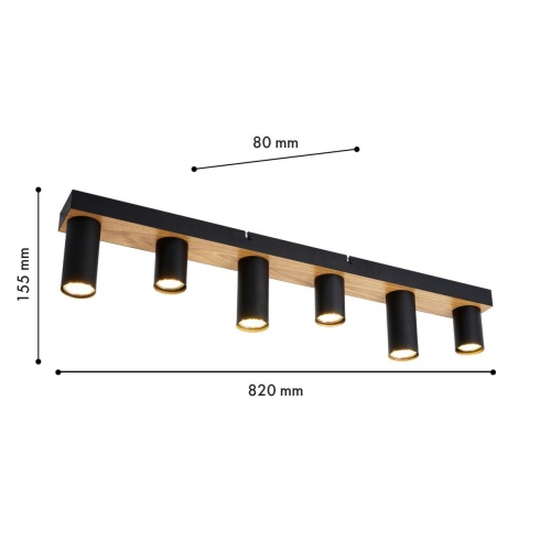 Потолочный светильник F-Promo 4431-6C, потолочный светильник, L820xW80xH155, 6xGU10x50W, excluded