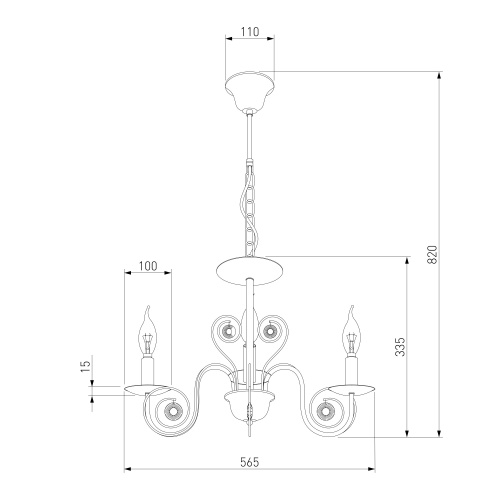 Подвесной светильник Eurosvet 60018/3 белый с золотом