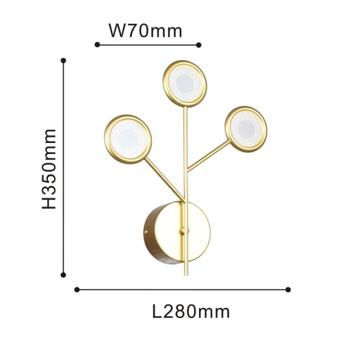 Бра F-Promo 4253-3W, настенный светильник, D70xW280xH350, 3xLEDx3W, 765LM, 4000K, included