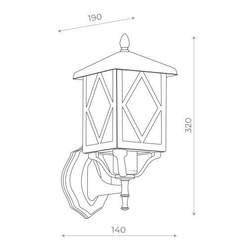 SL084.401.01 Светильник уличный настенный ST-Luce Черный/Черный, Прозрачный E27 1*60W LORNE