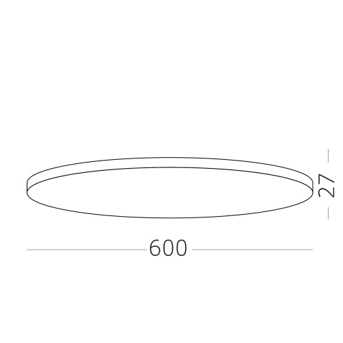 ST601.442.48 Светильник потолочный Черный LED 1*48W 4000K 4 320Lm Ra>90 120° IP20 D600xH27 185-265V Накладные светильники