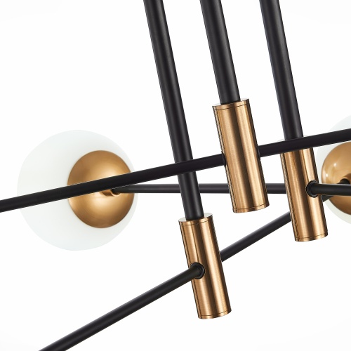 SL1203.402.06 Люстра потолочная ST-Luce Бронза,Черный/Белый E27 6*40W ЛИМАНО