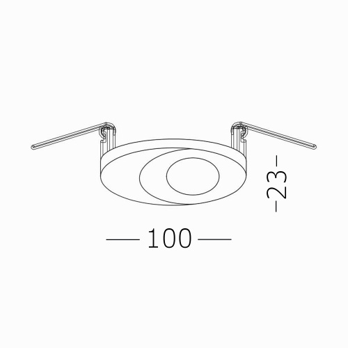 ST216.408.01 Св-к встр. Черный GU10 1*7W IP20 D100xH23 220V Без ламп Встраиваемые светильники