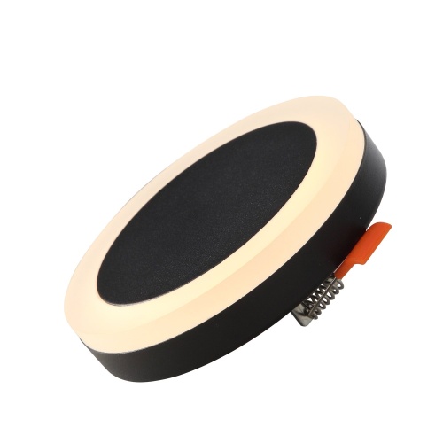 ST104.402.06 Светильник встраиваемый Черный LED 1*6W 3000K 468Lm Ra&gt;80 120° IP20 D110xH20 170-240V Встраиваемые светильники