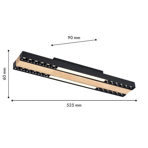 Потолочный светильник F-Promo 4440-2C, потолочный светильник, L525xW90xH60, LEDx18W, 1900LM, 4000K, included
