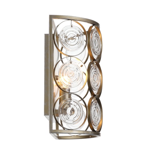 SL1105.201.02 Светильник настенный ST-Luce Золотистый с патиной/Золотистый, Прозрачный E14 2*60W СЕРАНДА