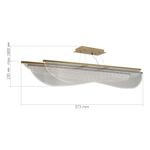 SL6509.223.01 Светильник подвесной ST-Luce Золотистый/Прозрачный LED 1*60W 4000K FESALE