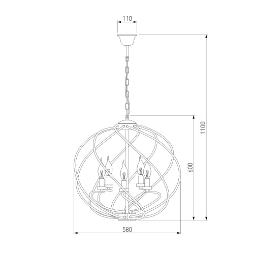 Подвесной светильник Eurosvet 60105/5 черный