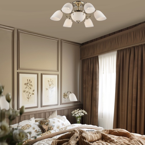 Потолочный светильник Eurosvet 22010/6+2 античная бронза