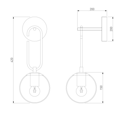 Настенный светильник Eurosvet 70143 черный