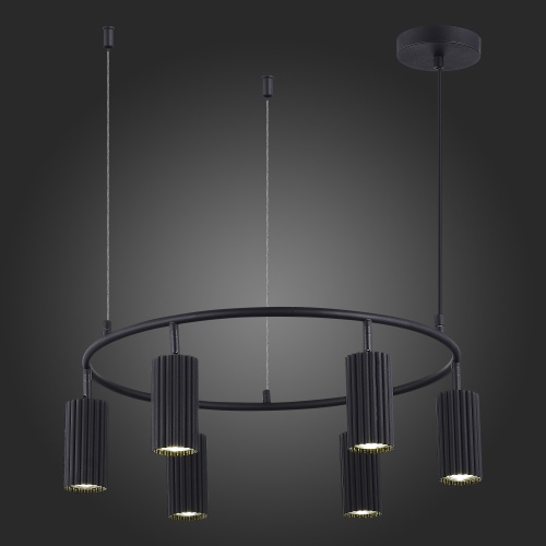 SL1213.403.06 Светильник подвесной ST-Luce Черный/Черный GU10 6*5W 4000K KENDO
