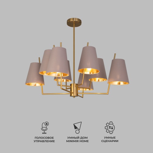 Потолочный светильник Eurosvet 60173/8 латунь Smart