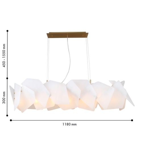 Подвесная люстра Favourite 4725-12P, подвесная люстра, L1200xW380xH450/1550, 12xE14x40W, excluded