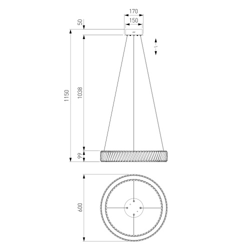 Подвесной светильник Eurosvet 101004 LED никель никель хрусталь Strotskis