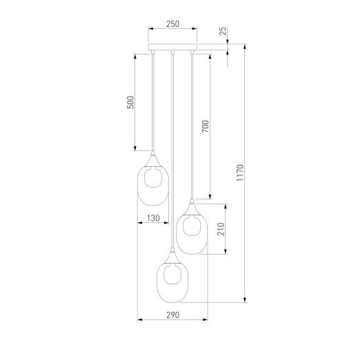 Подвесной светильник Eurosvet 70216/3 латунь