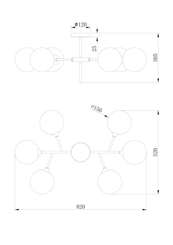 Люстра Freya FR5115PL-06BZ1