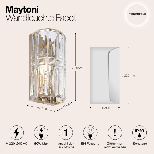 Настенный светильник (бра) Maytoni MOD094WL-01G