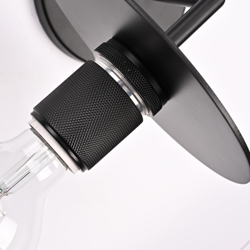 Бра Rh Utilitaire Knurled Disk Shade Sconce Black от Imperiumloft 123281-22