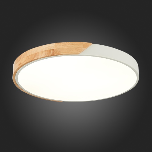 SLE200952-01 Светильник потолочный Белый, Светлое дерево/Белый LED 1*45W 3000K/4000K/6000K FESTA