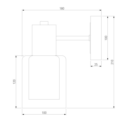 Настенный светильник Eurosvet 70219/1 черный/античная бронза