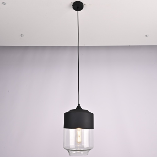 Подвесной светильник NORD A D18 Black/Transparent 190489-26