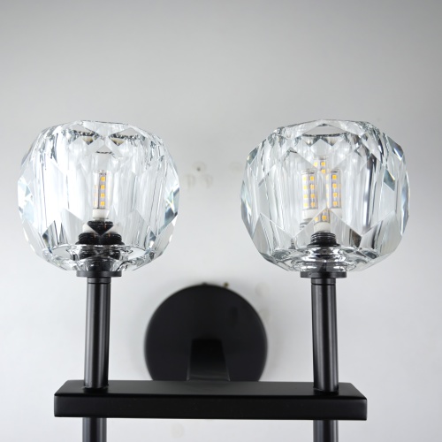 Бра Boule De Cristal Double Sconce Brass Черный от Imperiumloft 178385-22