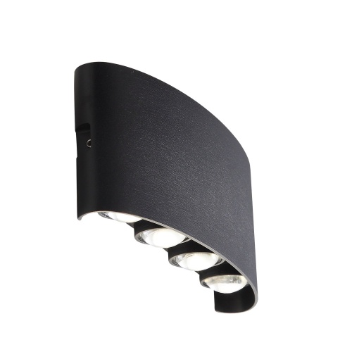 SL089.401.08 Светильник уличный настенный ST-Luce Черный кварцевый LED 8*1W 4000K BISELLO