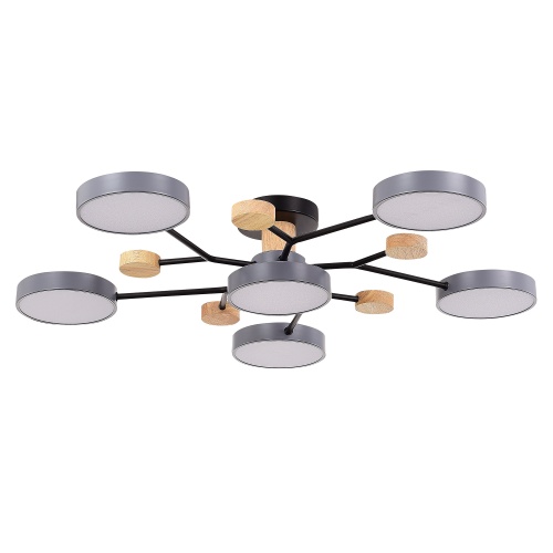 SLE6006-702-06 Светильник потолочный Серый/Серый LED 6*12W 3000K/4500K/6000K ФАЭМА