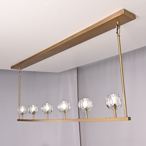 Люстра Rh Boule De Cristal Linear Chandelier 6 Bronze от Imperiumloft 240202-22