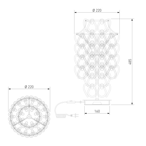 Никель Bogate's 1_380 /настольный светильник