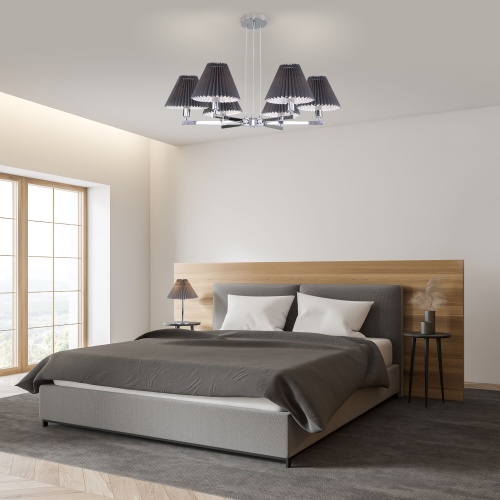 Подвесной светильник Eurosvet 60136/6 хром/графит