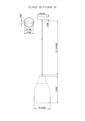 Светильник подвесной Moderli V11844-1P Adalina