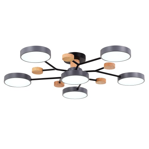 SLE6006-702-06 Светильник потолочный Серый/Серый LED 6*12W 3000K/4500K/6000K ФАЭМА