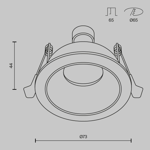 Встраиваемый светильник Technical DL126-GU10-WMG