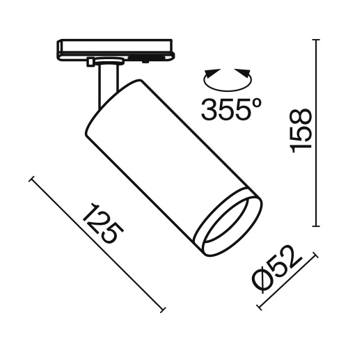 Трековый светильник Technical TR021-1-12W3K-W-W