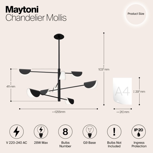 Люстра Maytoni MOD126PL-08B