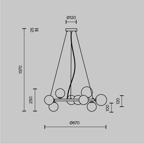Подвесной светильник Maytoni MOD545PL-11B