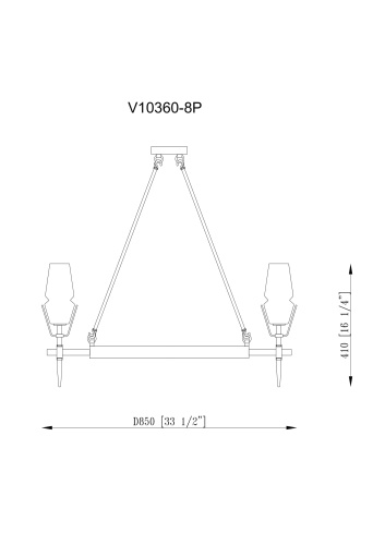 Люстра подвесная Moderli V10360-8P Stella