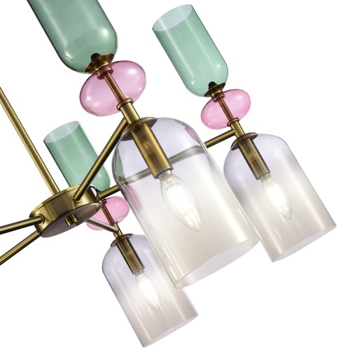 SL2000.202.05 Люстра потолочная ST-Luce Золотистый/Дымчатый E14 5*40W ДЖЕА