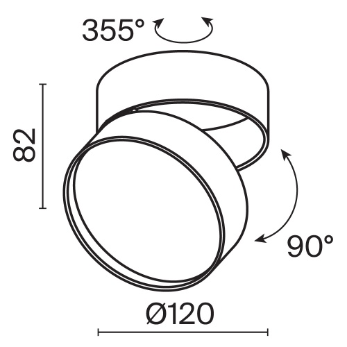 Потолочный светильник Technical C024CL-18W4K-W-1