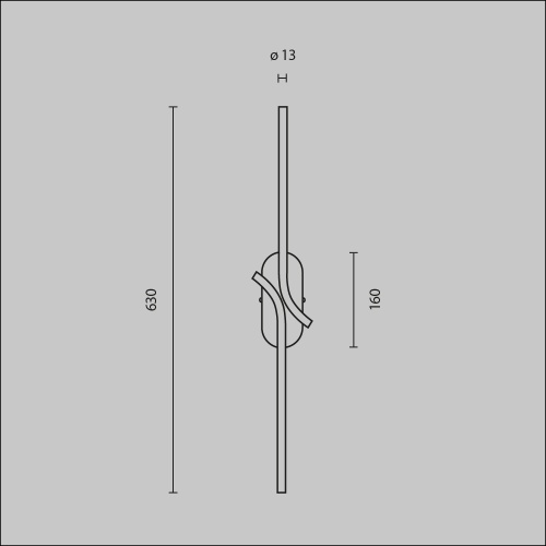 Настенный светильник (бра) Maytoni MOD256WL-L5B3K