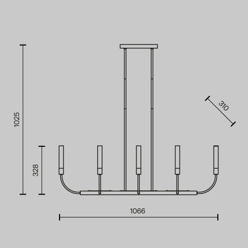Потолочный светильник Maytoni MOD423CL-08C